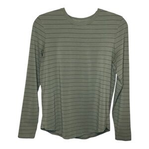 Luluemon Love Long Sleeve Tee Size 6 Olive Black